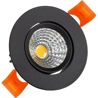 LEDKIA LIGHTING LED Downlight Einbaustrahler 5W Rund COB CRI90 Ausschnitt Ø 55 mm Schwarz No Flicker 4000K Neutralweiß