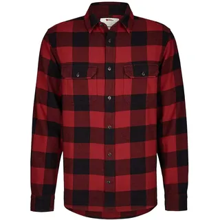 Fjällräven Övik Heavy Flannel Langarmhemd - Red / Black - L