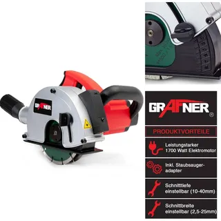 Grafner Mauernutfräse 1700 W inkl. Absaugstutzen