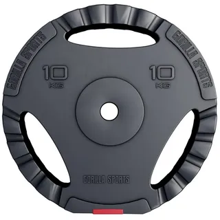 Gorilla Sports Hantelscheibe 10 kg Hantelscheibe schwarz