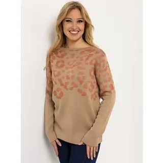 AMINATI® Pullover 1/1-Arm U-Boot Ausschnitt Jacquard