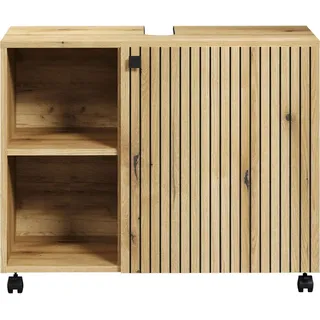trendteam Waschbeckenunterschrank PureBliss Holzoptik Braun Eiche
