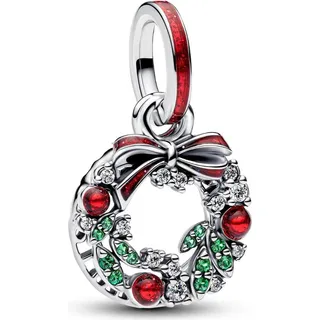 Pandora Weihnachtskranz Doppelter Charm-Anhänger 794238C01 Charm Anhänger