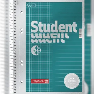 Brunnen Collegeblock Premium Student Duo A5 weiß kariert/liniert