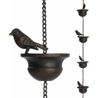 Rocita Regenwasserkette | Dachrinnenkette Regenablaufkette | Hängende Regenkette, Regenglocken, Regenkette Dachrinnendekoration Zum Ableiten Von Wasserfür Den Regenfänger Im Freie