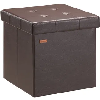 CASARIA Casaria® Faltbarer Sitzhocker mit Stauraum Braun