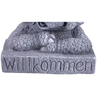 Garten-Willkommen-Drache: Mystische Keramik-Dekoration