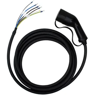 Loady Ladekabel Typ 2 offenes Ende - 22 kW - 3-Phasen 32A - 5M - Auslauf-OUT212