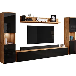 INOSIGN »PARIS«, (Komplett-Set, 4 St.), TV-Wand 260cm breite, grifflose Design, stehend und hängend montierbar