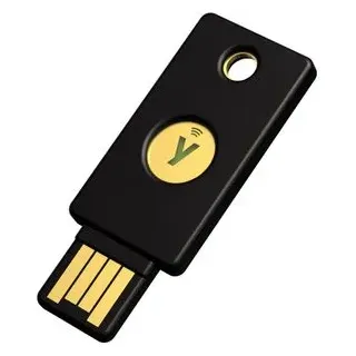 Yubico Security Key NFC - Schwarz - Sicherheitsschlüssel für Zwei-Faktor-Authentifizierung (2FA), Anschluss über USB-A und NFC - FIDO-zertifiziert
