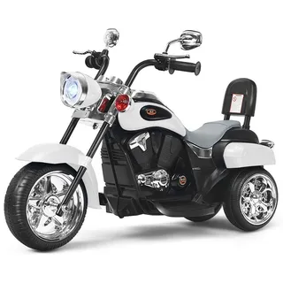 Costway Elektromotorrad 6V Dreirad weiß
