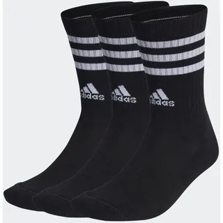 adidas 3-Streifen Cushioned Crew Socken 3 Paar Black / White 28-30