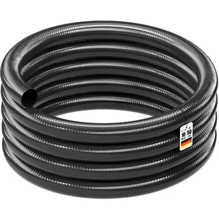 Wiltec Druck- und Saugschlauch 10m Teichschlauch 50mm (2") schwarz kältebeständig bis –5 °C, sehr gute UV-Beständigkeit Pumpenschlauch