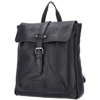 The Skandinavian Brand Damen Leder Rucksack schwarz