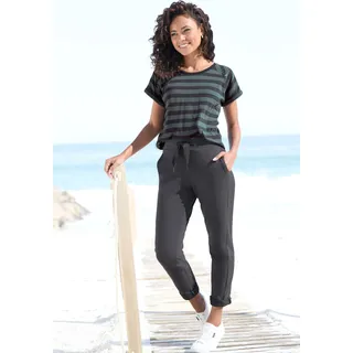 ELBSAND Sweathose »Brinja« mit Logoprint am Bund und Taschen, Jogginghose, Relaxhose, Gr. L (40) N-Gr, anthrazit, , 36518532-L N-Gr