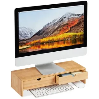 Relaxdays Monitorständer Bambus