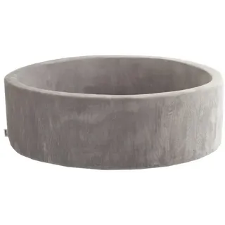 Home Deluxe - Bällebad Twirl - Samt Grau, 100 x 100 x 30 cm, Polyester, Abnehmbarer Bezug I Bällepool Bällchenbad