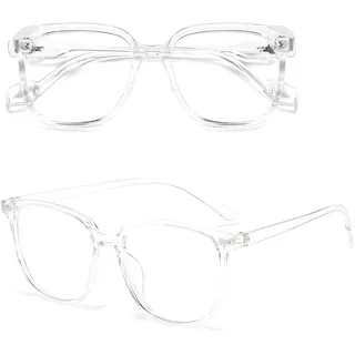 Yerozhui Blaulichtfilter Brille Computerbrille Gaming Schutzbrille,blaulichtfilter Brille Herren Weiß,TR90 Brillenfassung,Blaulichtbrille UV Blockiert,Augenbelastung Reduzieren,Mode Für Damen Herren - 51-138-137