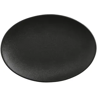 MAXWELL & WILLIAMS Caviar Speckle Servierplatte, Porzellan, Schwarz, 35 x 25 cm