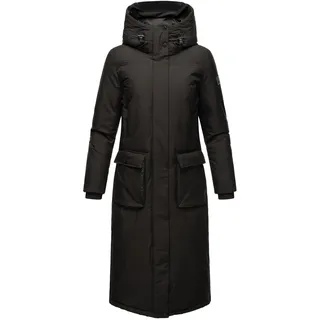 Navahoo Damen Wintermantel warmer Mantel mit Kapuze Wolkenfrost XIV Black Gr. S - S