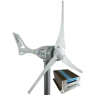 Set Mega Auswahl Windgenerator IstaBreeze® inklusive Controller i-500-24 Volt 500 Watt Power PLUS Hybrid Laderegler