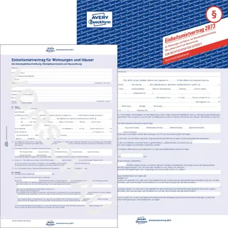 Avery Zweckform Einheitsmietvertrag 2873 A4 N/A 5 Blatt