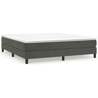 vidaXL Boxspringbett 160 x 200 cm dunkelgrau