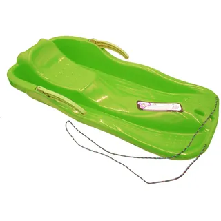 Prosperplast Schlitten Kinderschlitten mit Bremsen Bob Rodelschitten Race grün