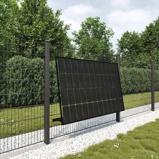 455W PV-Zaun Anlage inkl. Halterung angewinkelt