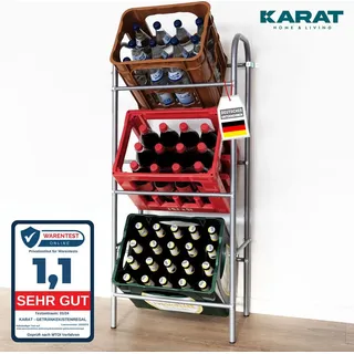 Karat Getränkekistenregal 49,5 x 32,5 x 115,5 cm Grau