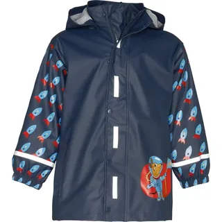Playshoes Regenjacke Unisex Kinder Wind- und wasserdicht Regenmantel Regenbekleidung, Die Maus Weltraum, 92