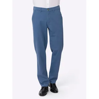 Anzughose CLASSIC, Herren, Gr. 56, Normalgrößen, blau (jeansblau), 98% Baumwolle, 2% Elasthan, unifarben, lang, Hosen Anzughose