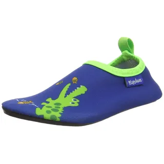 Playshoes Jungen Unisex Kinder Barfuß Aqua-Schuhe Krokodil, Marine Blau, 18/19 EU