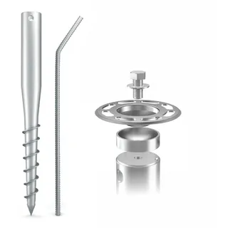 Maxerio NEU 100 cm 1er TILT-Set Schraubfundamente Ø 60 x 2; M12