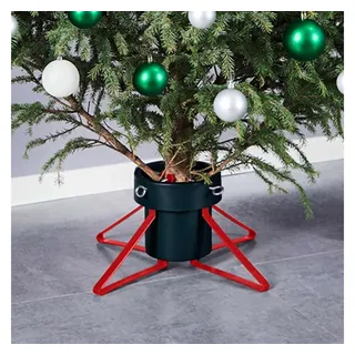 vidaXL Christbaumständer Grün und Rot 46x46x19 cm