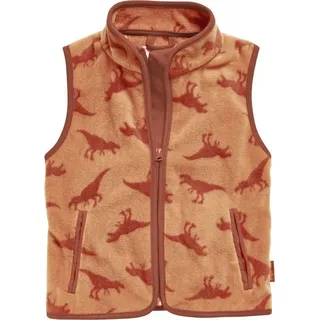 Playshoes Fleece-Weste Dinos in Ocker | Gr.: 140