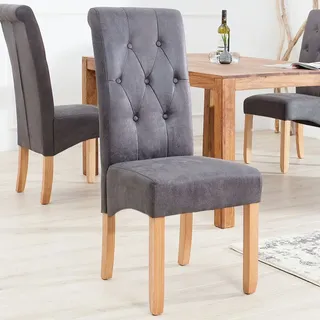 Riess-Ambiente Stuhl CASA gepolstert vintage grau