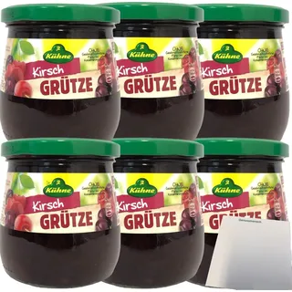 Kühne Rote Kirsch Grütze 6er Pack (6x375g Glas) + usy Block