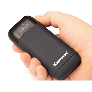 Keeppower PD2 Akku Reise-Ladegerät & Powerbank für Li-Ionen Akkus,  maximale Akkukapazität 12.000mAh, ideal für Reisen, Outdoor & Alltag