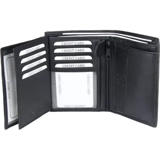 Frentree Leder Geldbörse Herren schwarz