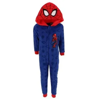 Spiderman Schlafanzug Fleece Onesie Strampler Einteiler für Kinder 110/116