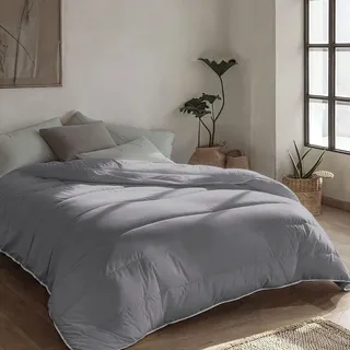 Zelesta Royalbed Ganzjahresdecke 2-in-1 mit integriertem Bezug - maschinenwaschbar - hypoallergen & leicht 300 g/m2 Füllung - Zweiseitiges Design - Kein separater Bettbezug erforderlich