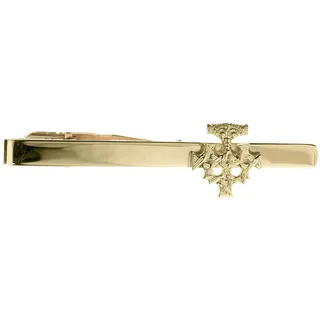 Ostsee-Schmuck Krawattennadel OSTSEE-SCHMUCK "Ostsee-Schmuck Krawattenhalter Hiddensee 15 x 13 mm", gelb, Krawattennadeln, Herren, Gelbgold 333