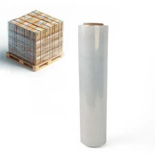 DIVCHI Strapazierfähige starke Paletten-Stretchfolie, Schrumpffolie, Verpackung, Frischhaltefolie, Kunststoff, Paletten-Stretchfolie für Umzug, Möbel, Gepäck und Pakete (400 mm x 250 m, 1er-Pack)