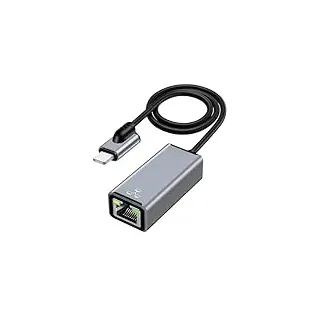 RUIZHI -auf-Ethernet-Adapter,[ MFi-Zertifiziert]-zu-RJ45-Ethernet-LAN-Netzwerkadapter mit Ladeanschluss, 100 Mbit/s High Speed kompatibel mit iPhone/iPad/iPod