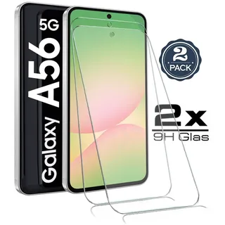 2X Samsung Galaxy A56 5G - Panzerglas Glasfolie Display Schutz Folie Glas Screen 9H Hart Echt Glas Displayschutzfolie 2 Stück