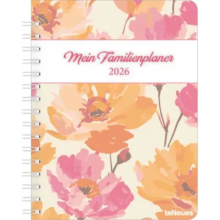 Neumann Familienplaner-Buch Bright Flowers 2026 - Diary - Buchkalender - Taschenkalender - 17,5x23,1
