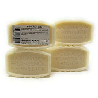 Haslinger Pflanzenöl Kernseife Naturseife ohne Parfüm und Farbstoffe 75 g, Stückzahl Seife:1 Stück