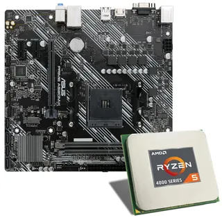 Mainboard Bundle | AMD Ryzen 5 4500 6x3600 MHz, ASUS Prime A520M-A II/CSM, 1x M.2 Port, 4X SATA 6Gb/s, USB 3.2 Gen1 | Tuning Kit | CSL PC Aufrüstkit