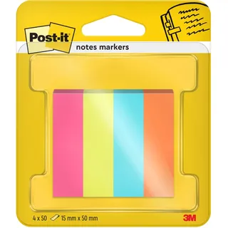 Post-it Post-it® Page Marker Poptimistic Haftmarker farbsortiert 4x 50 Streifen